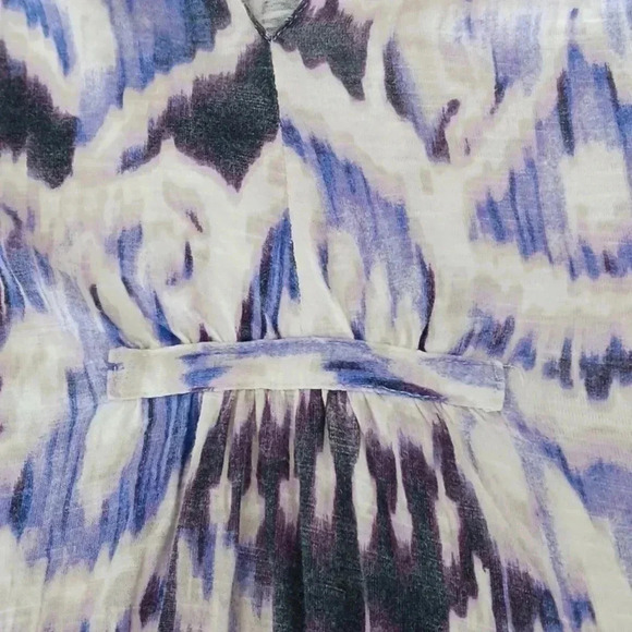 Chico's Purple and White tie-dye look v-neck top size XL - Picture 4 of 5